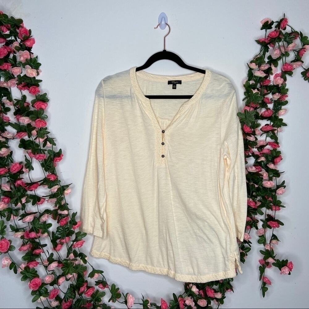 Cupio Cream White Blouse Womens XL